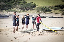 Surf lesson on the beach longboard coffee bay teacher